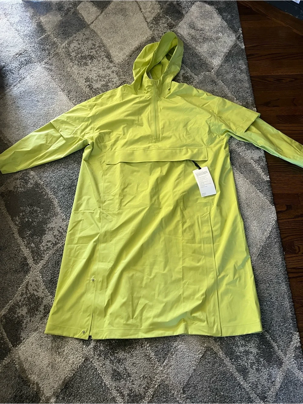 lululemon athletica Neon Lime Hooded Rain Jacket